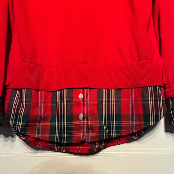 crown & ivy Red Plaid Layered Sweater - Picture 2 of 12